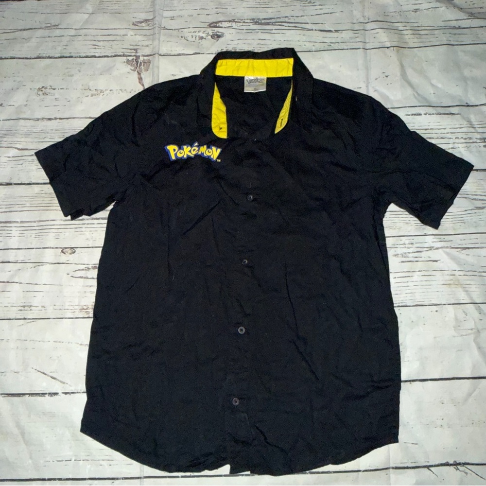 Pokemon Casual Black Shirt with Yellow Highlights